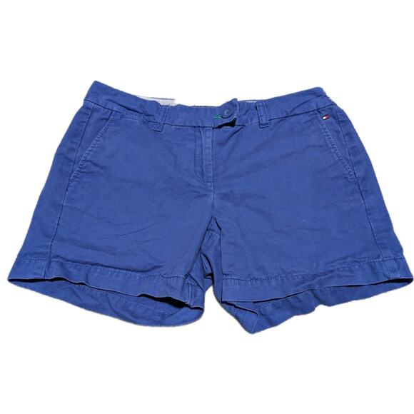 Tommy Hilfiger Shorts Womens Size 4 Blue Cotton Mid Rise Casual - Picture 1 of 5